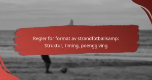 Regler for format av strandfotballkamp: Struktur, timing, poenggiving