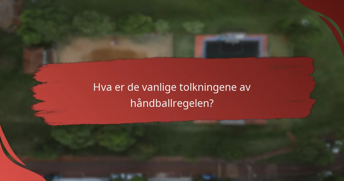 Hvordan blir straffer anvendt for håndballbrudd?